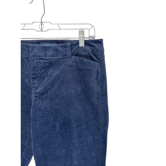 Old Navy Blue Velvet Office Work Business Mid-Rise Pixie Dress Pants Size 10 - Picture 6 of 11